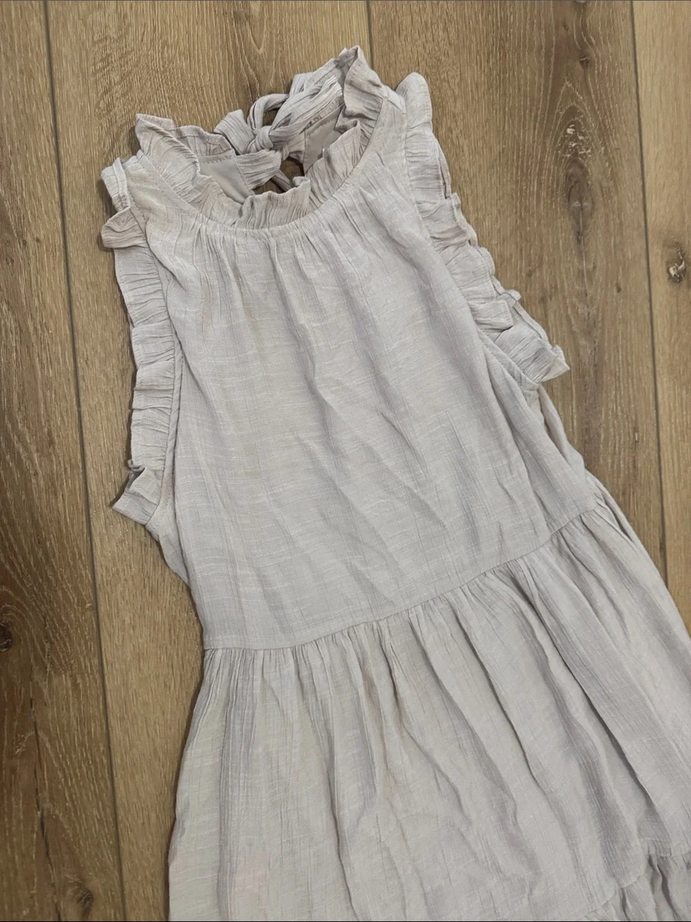 Womans Light Blush Ruffle Tiered Casual Dress